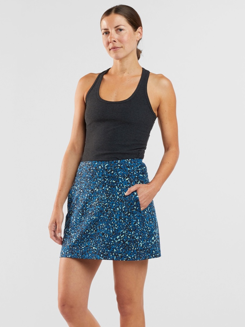Title Nine Dream On Skort Sea Glass Print Blue Athletic Skirt Medium Tennis Golf